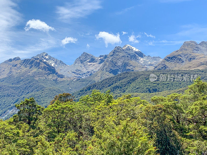 Hollyford Valley瞭望台和Pop’s View瞭望台位于峡湾国家公园，米尔福德湾，新西兰